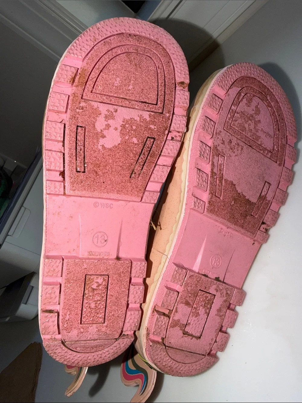 Western Chief Peach and Pink Kids' Unicorn Rain Boots